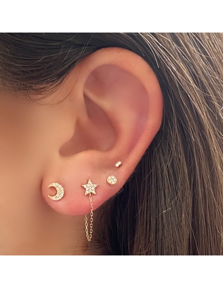 ROUND EARRING WITH STONES