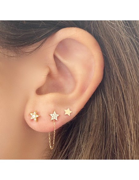 STAR EARRING WITH STONES