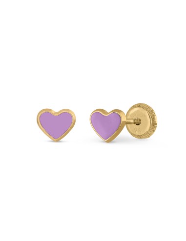 PENDIENTES DE CORAZÓN DE ESMALTE