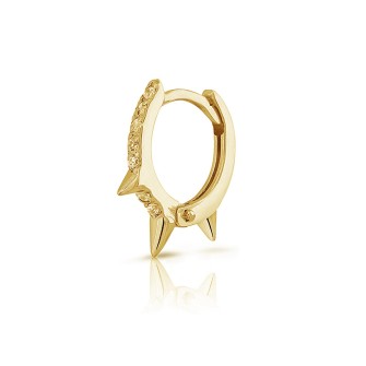 SPIKES HUGGIE EARRING WITH...