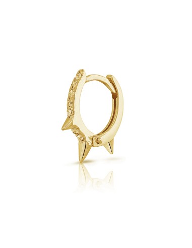 SPIKES HUGGIE EARRING WITH STONES