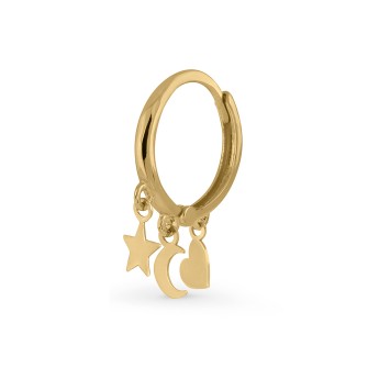 CHARMS HUGGIE EARRING