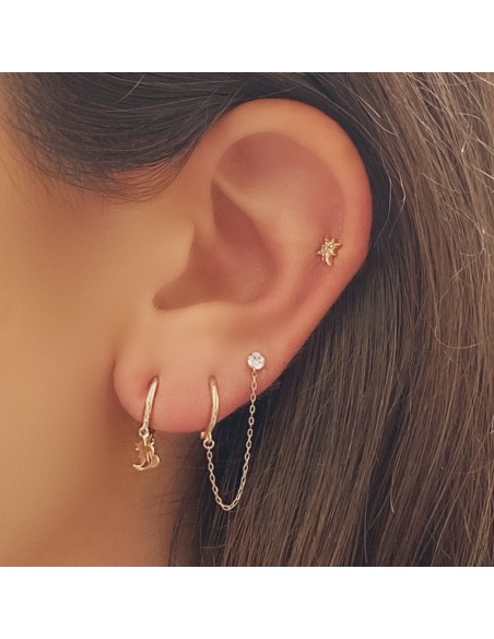 CHARMS HUGGIE EARRING