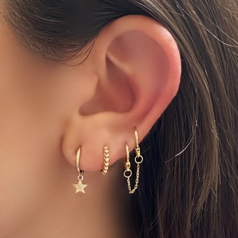 STAR CHARM HUGGIE EARRING 2